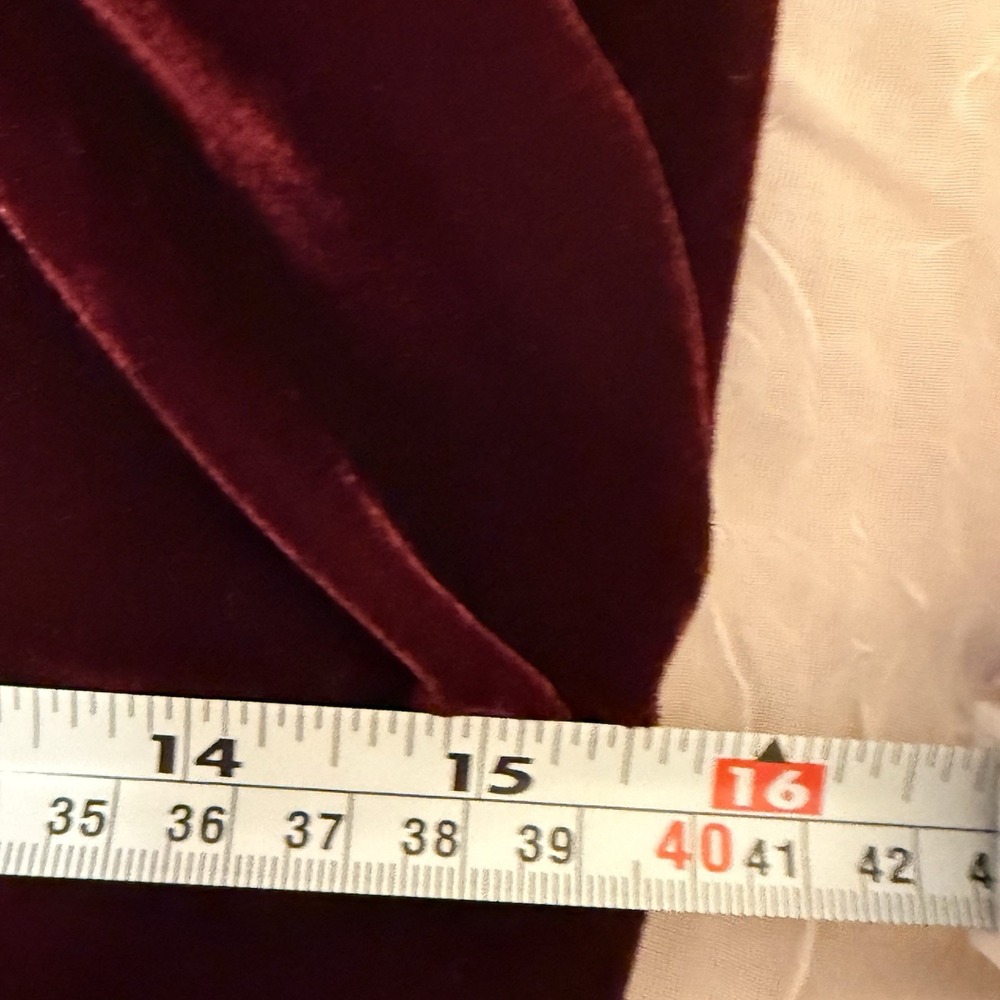 Deep Red Velvet Draped Cowl S Whimsigoth Dark Academia Romantic Goth Vamp - Picture 5 of 7